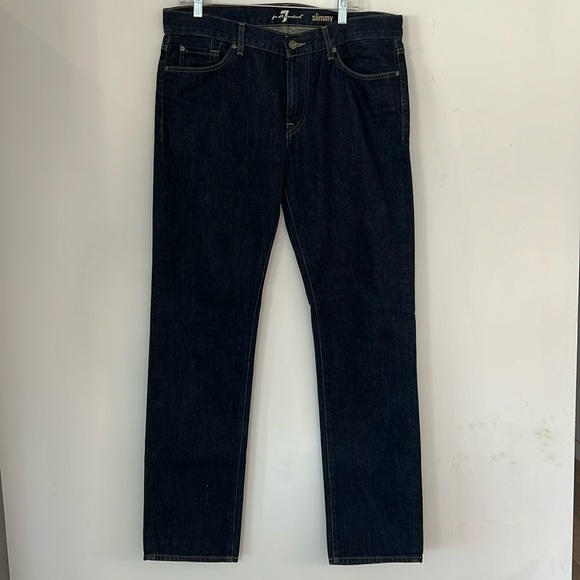 7 For All Mankind Jeans - Mens - Slimmy - Size 34 - JTA511176A/029036 - Picture 1 of 8